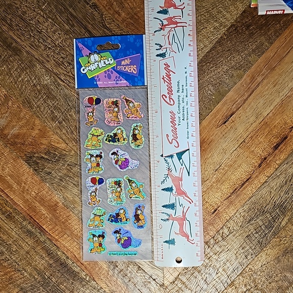 Vintage Garfield play-by-play sparkle stickers ministicker sheet sealed - Picture 7 of 7